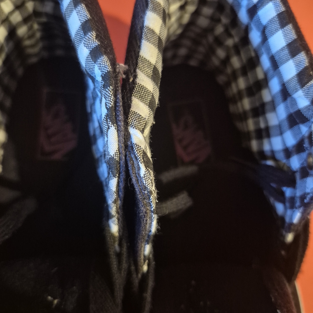 Vans Black Canvas High-Tops with White Soles - Picture 7 of 9